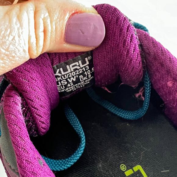Kuru Carrera Sneaker Women's 10.5 Purple Black Lace Up Running Shoes 202213 - Picture 10 of 10
